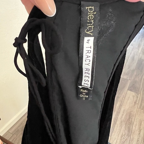 Tracy Reese Black Velvet Wide Sleeve Top - Picture 4 of 5